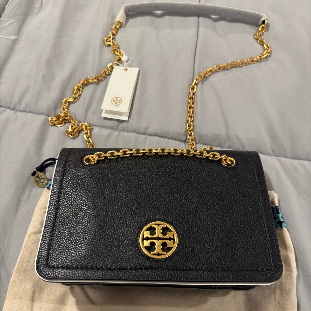 Carson Convertible Leather Crossbody Bag, Black, NWT, Dustbag!